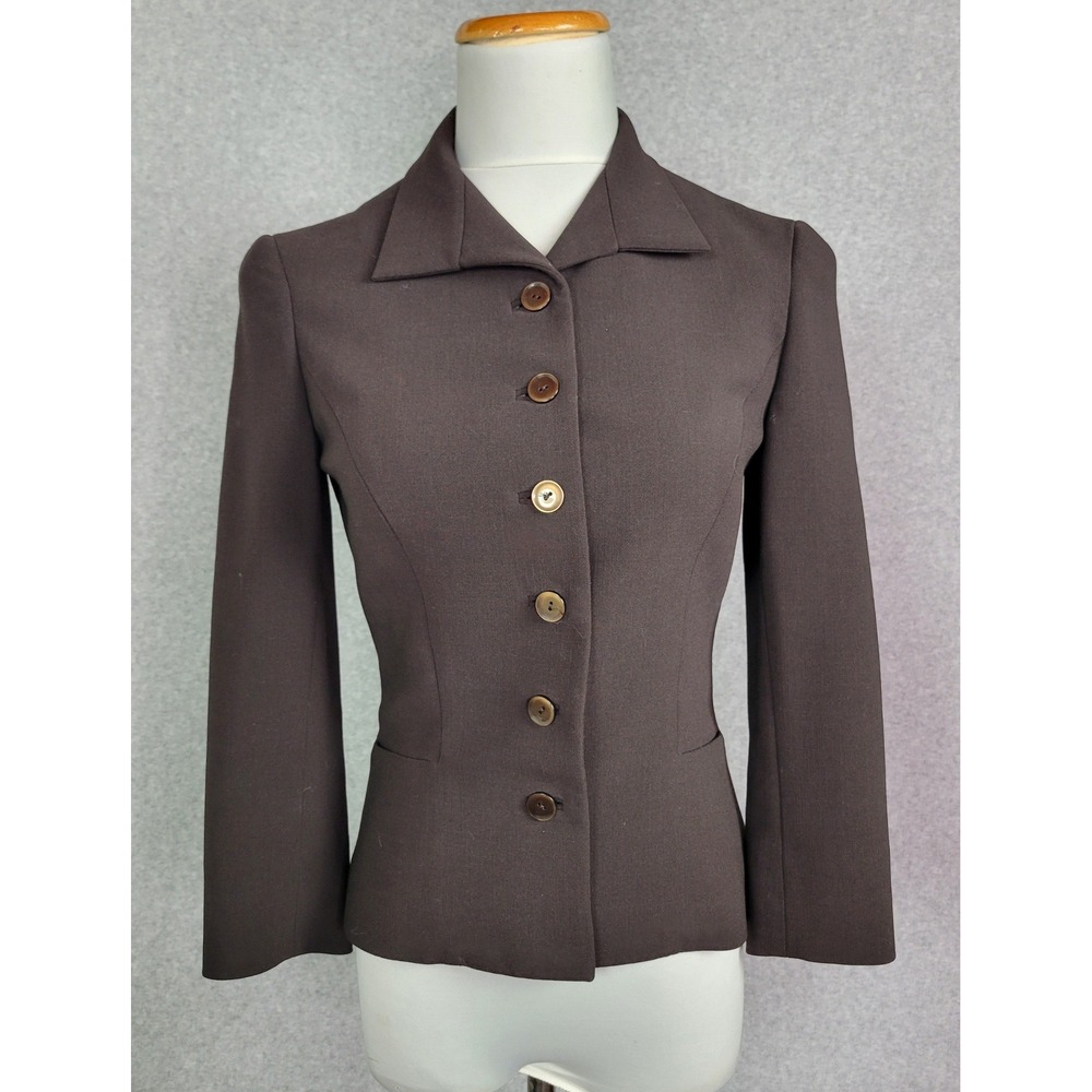 Ralph Lauren Black Label Brown Wool Blend Tailored Blazer Jacket Made in Italy 2